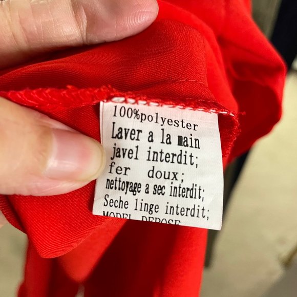 Lucy Wang Red Flutter Sleeves Ruffle Hem Dress - Picture 8 of 8